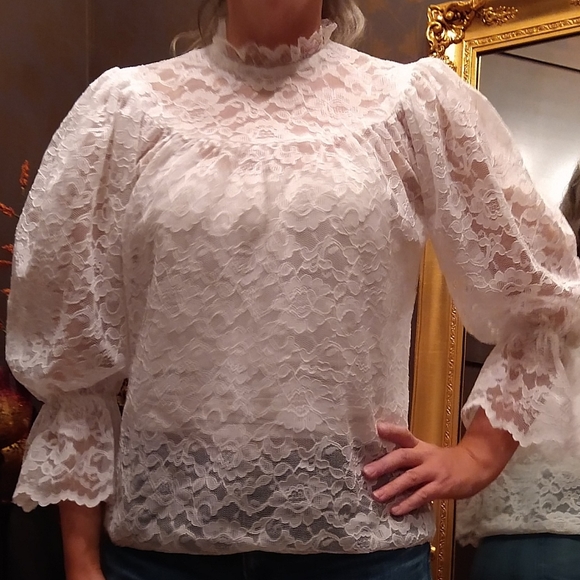 Vintage Tops Vintage Lace Blouse Cottagecore Romance S Poshmark